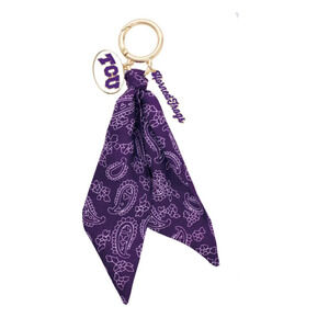 TCU Horned Frogs Logo Bandana Bag Charm Keychain